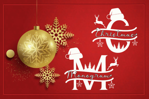 Cute Christmas Monogram: Festive Script for Holiday Projects